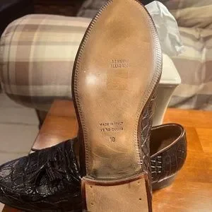 New* Giorgio’s of Palm Beach Crocodile Men’s Loafers Shoes Size 10 Dark Brown Giorgio main image 2